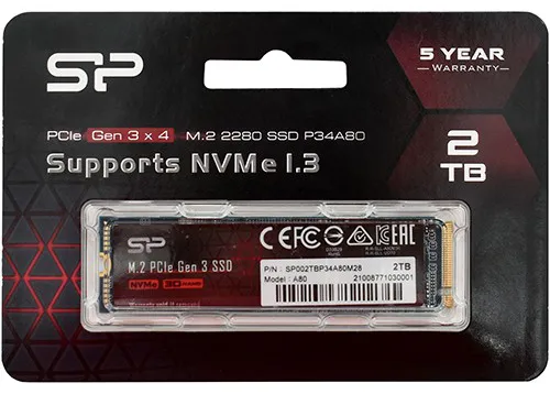 SSD накопитель 2 TB Silicon Power A80 SP002TBP34A80M28
