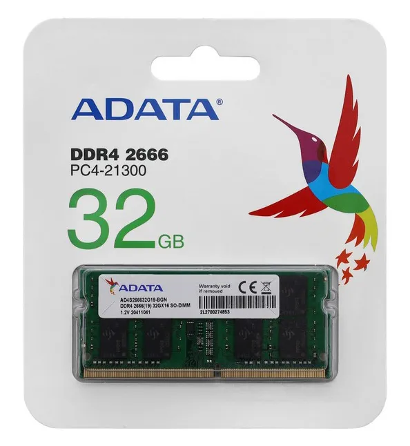 Оперативная память для ноутбука 32 GB ADATA AD4S266632G19-RGN