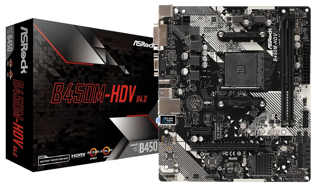 Материнская плата ASRock B450M-HDV R4.0