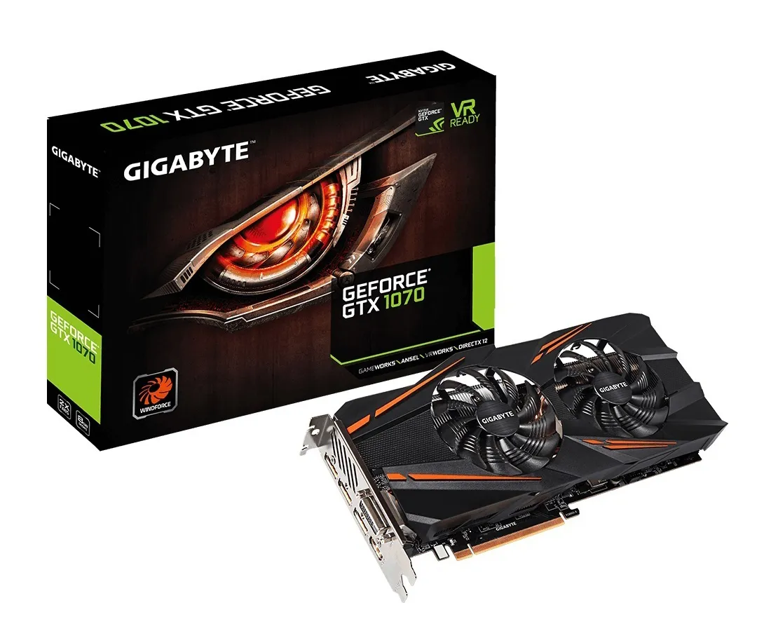Видеокарта Gigabyte GTX 1070 GV-N1070WF2-8GD
