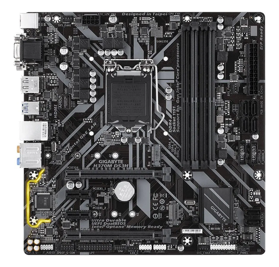 Материнская плата GIGABYTE H370M DS3H 1.0 GAH37MS3H-00-G