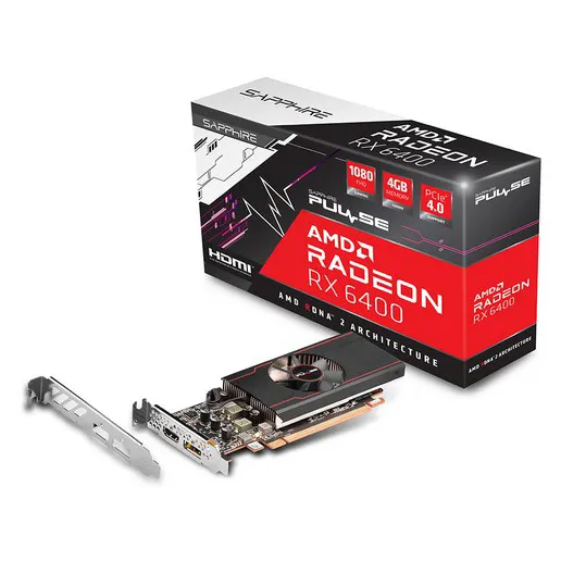 Видеокарта Sapphire PULSE RADEON RX 6400 GAMING 4G (11315-01-20G)