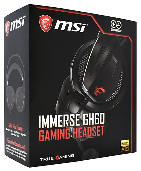Гарнитура MSI Immerse GH60 GAMING black