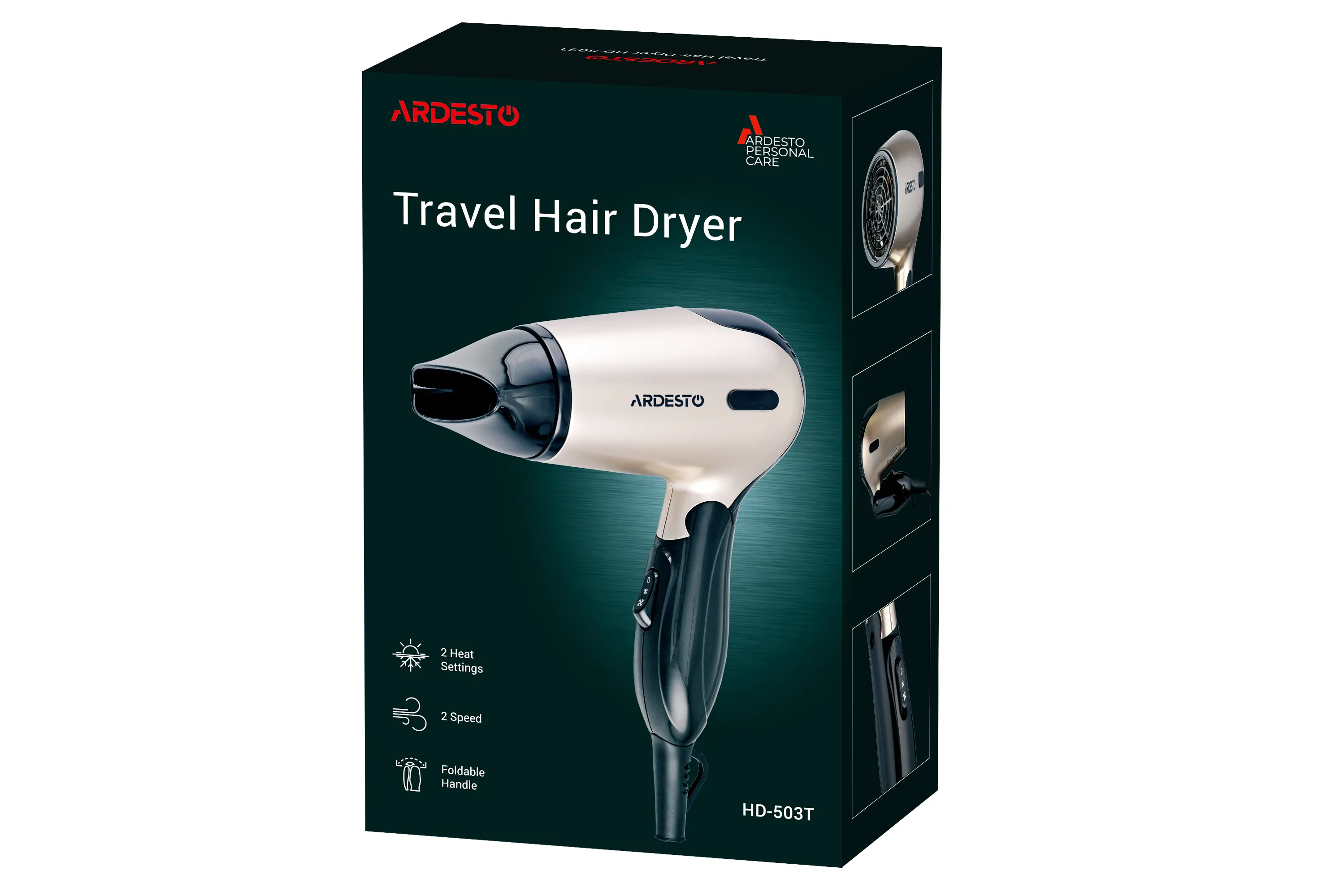 Фен дорожный ARDESTO HD-503T, 1200Вт