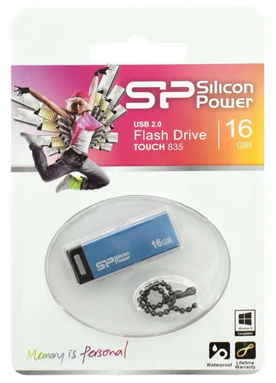 USB флешка 16GB Silicon Power Touch 835 SP016GBUF2835V1B blue