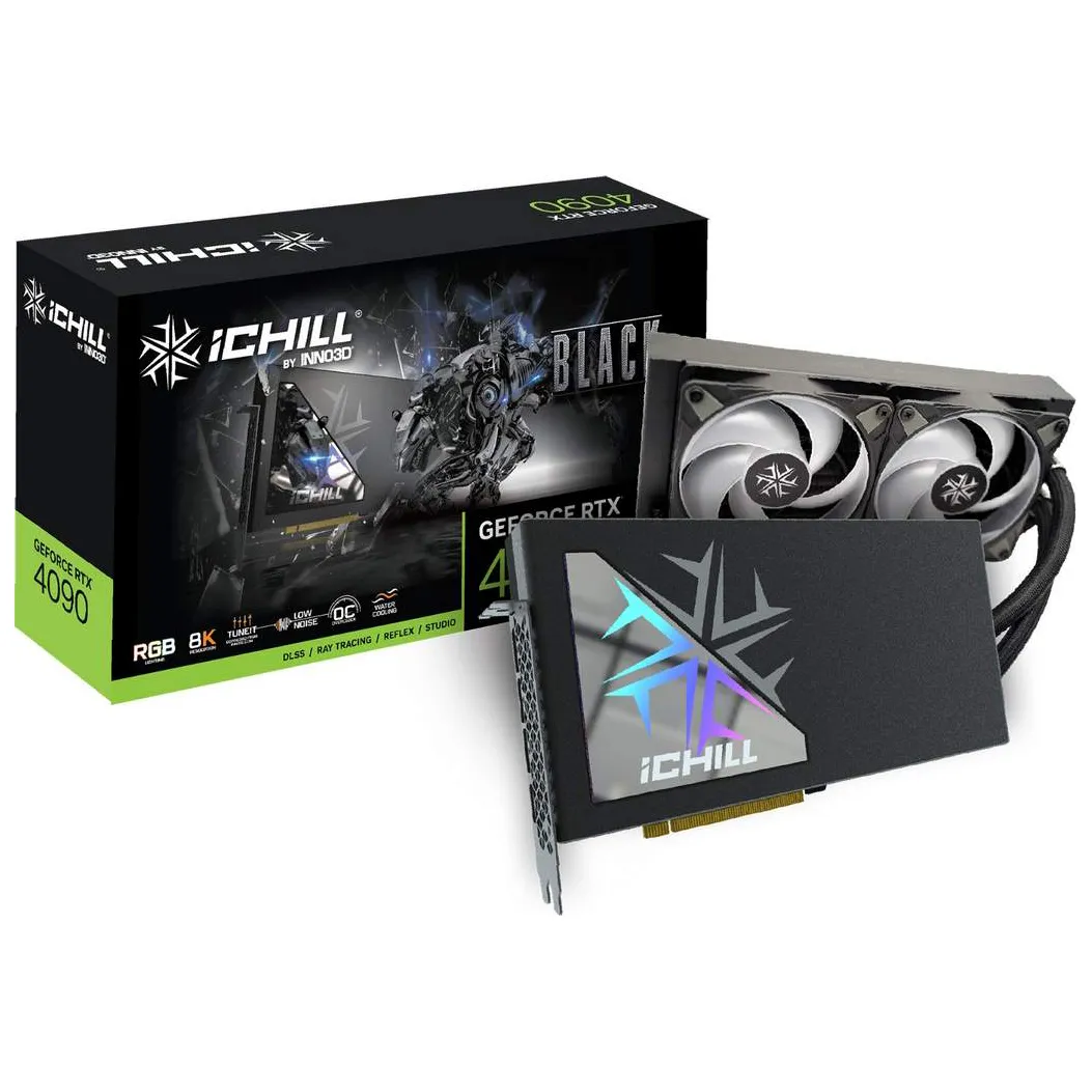 Видеокарта 24Gb Inno3D RTX4090 ICHILL BLACK C4090B-246XX-18330005