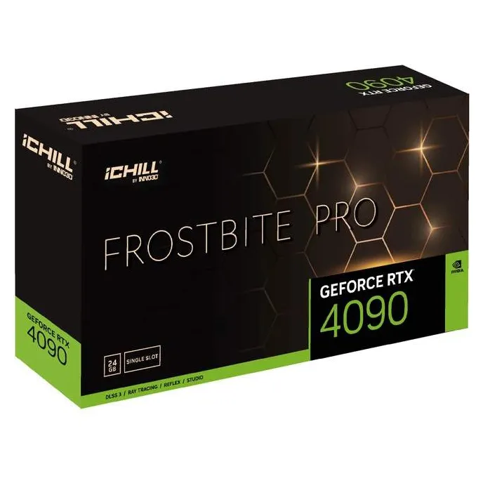Видеокарта 24Gb Inno3D RTX4090 ICHILL FROSTBITE PRO C4090-246X-1833FBP
