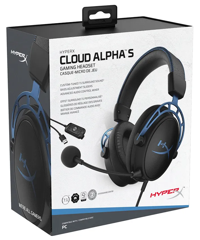 Наушники HyperX Cloud Alpha S HX-HSCAS-BL/WW Чёрный