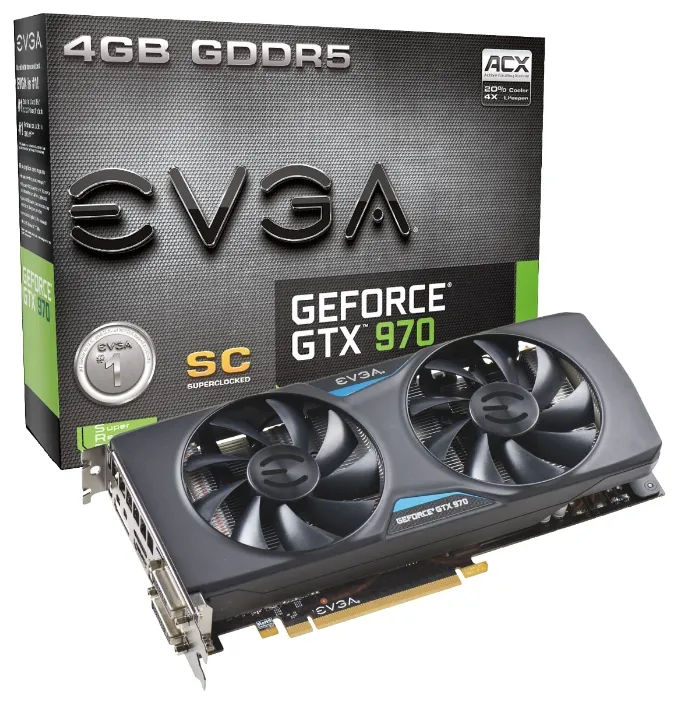 Видеокарта 4 Gb GeForce GTX 970 Superclocked