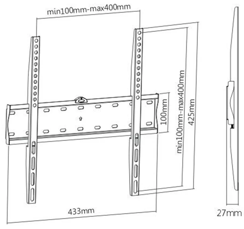 Кронштейн для ТВ и мониторов Brateck KL21G-44F