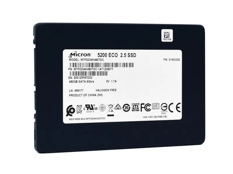SSD накопитель 480 GB Micron 5200 ECO MTFDDAK480TDC