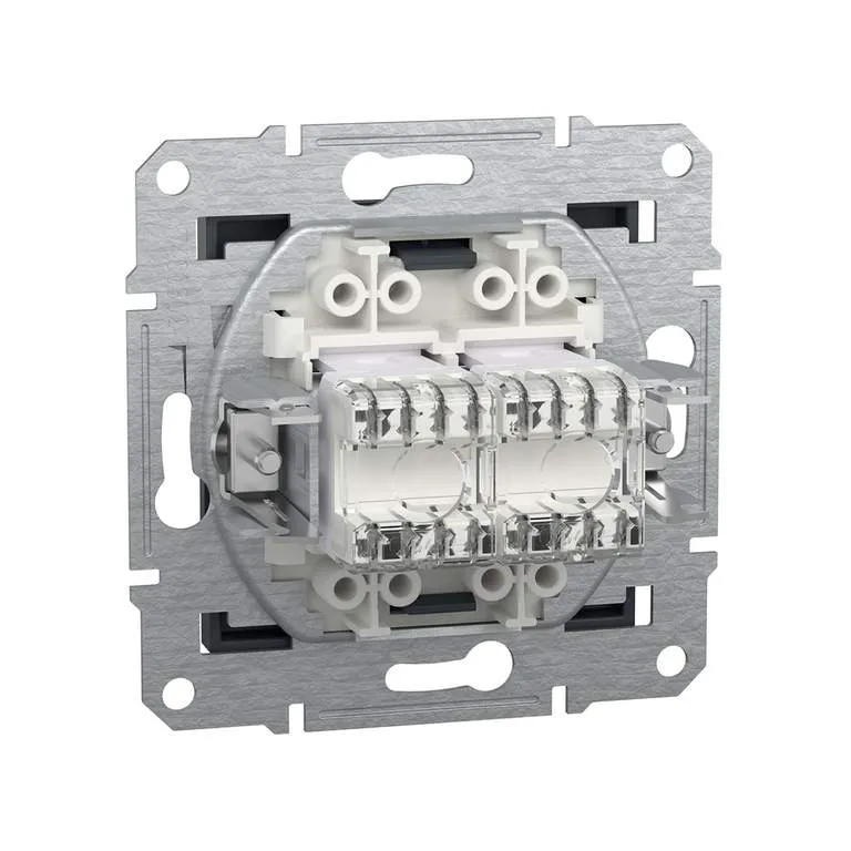 Розетка компьютерная двойная SE EPH4800171 Asfora RJ45 кат. 6 антрацит