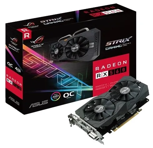 Видеокарта 4Gb ASUS RX560 ROG-STRIX-RX560-O4G-GAMING