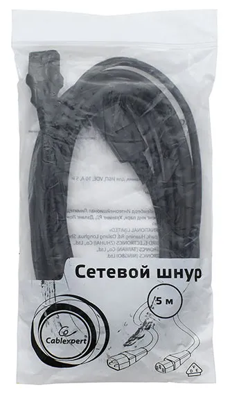 Кабель питания, Cablexpert PC-189-VDE-5M, 5м