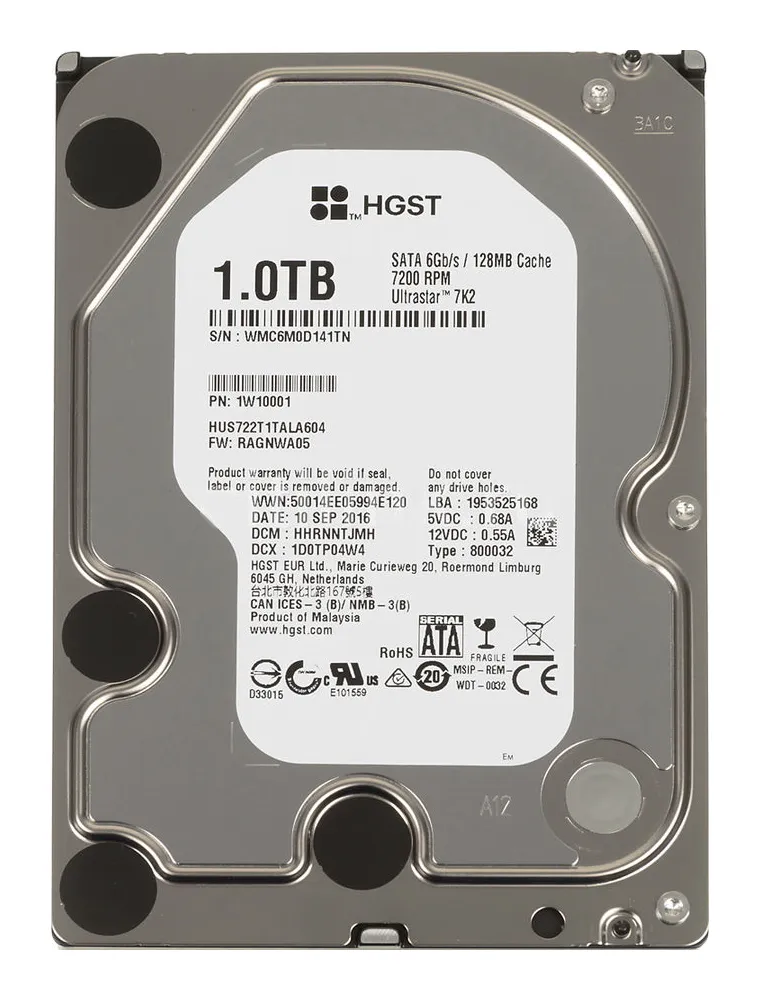 Жесткий диск 1ТБ WD Ultrastar HUS722T1TALA604