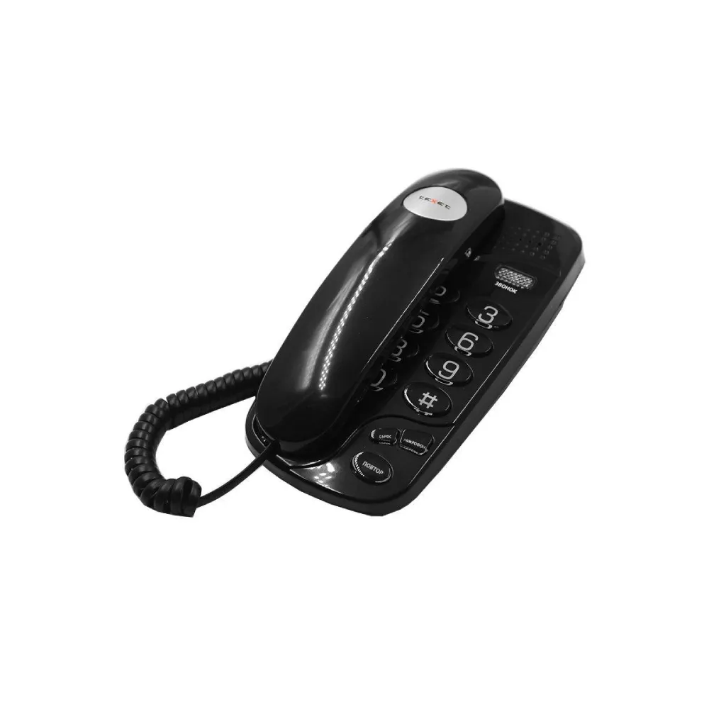 Телефон проводной Texet TX-238 чёрный