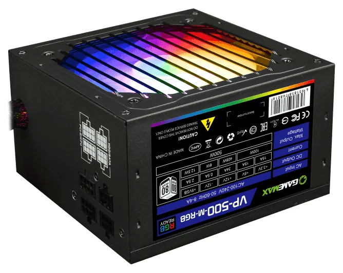 Блок питания GameMax VP-500-RGB-M Модульный 500W