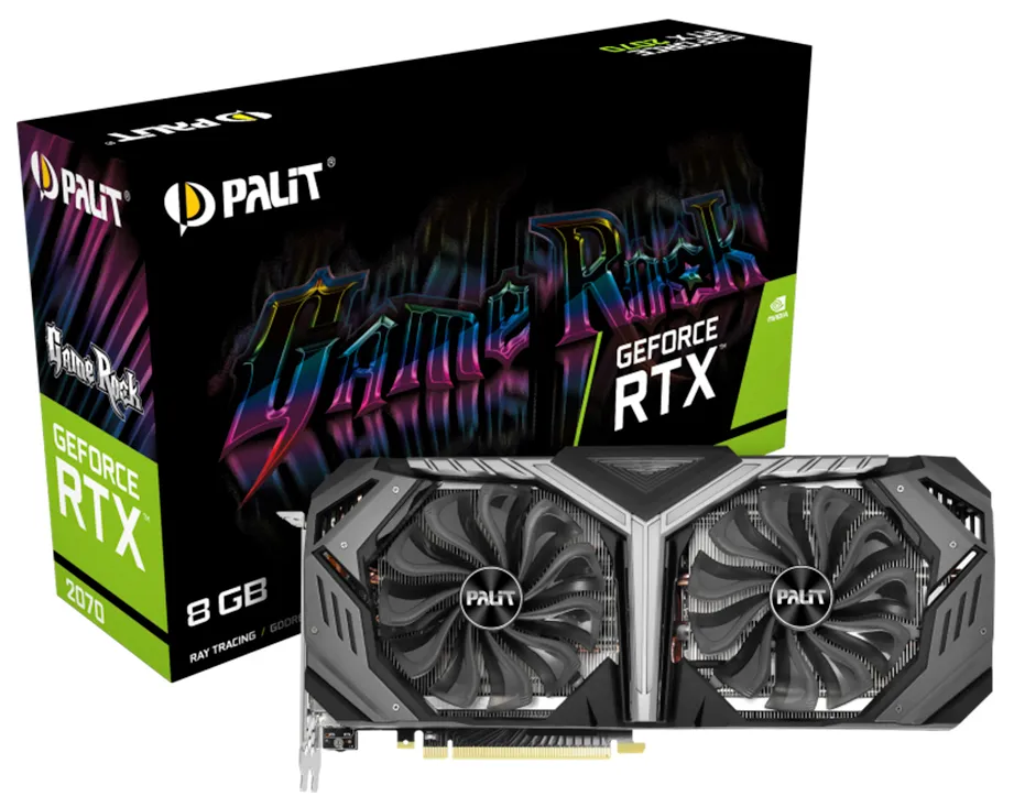 Видеокарта 8Gb PALIT RTX™ 2070 GAMEROCK NE62070U20P2-1061G