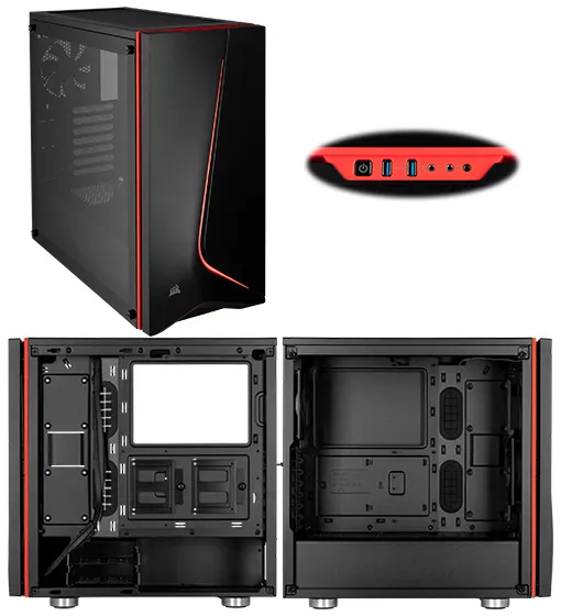 Корпус для ПК Corsair Carbide Spec 06 Black-Red