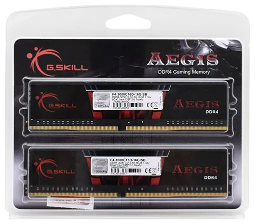 Оперативная память 16 GB kit G.SKILL AEGIS F4-3000C16D-16GISB
