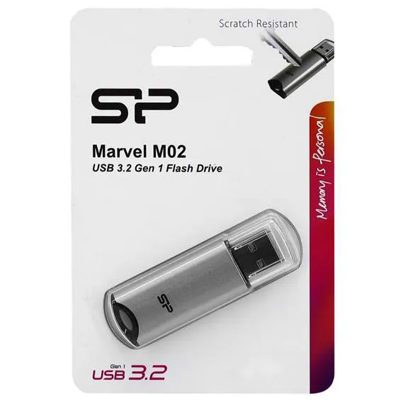 USB flash 128GB Silicon Power Marvel M02 SP128GBUF3M02V1S silver