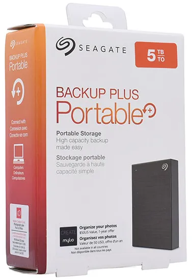 Внешний жесткий диск 5 TB Seagate Backup Plus Portable STHP5000400