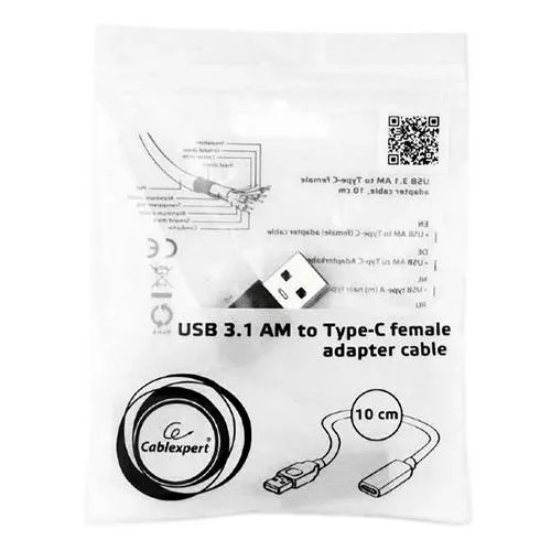 Конвертер Cablexpert A-USB3-AMCF-01 USB Af 3.1 -> Type-C