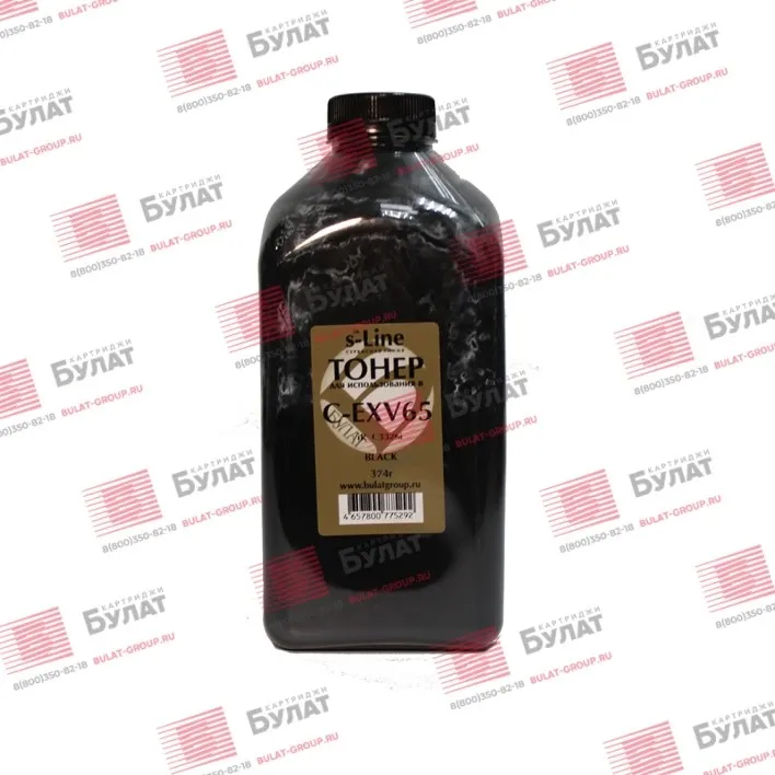 Тонер Canon iR C3326i банка 374г C-EXV65 (тонер+девелопер) Black БУЛАТ s-Line