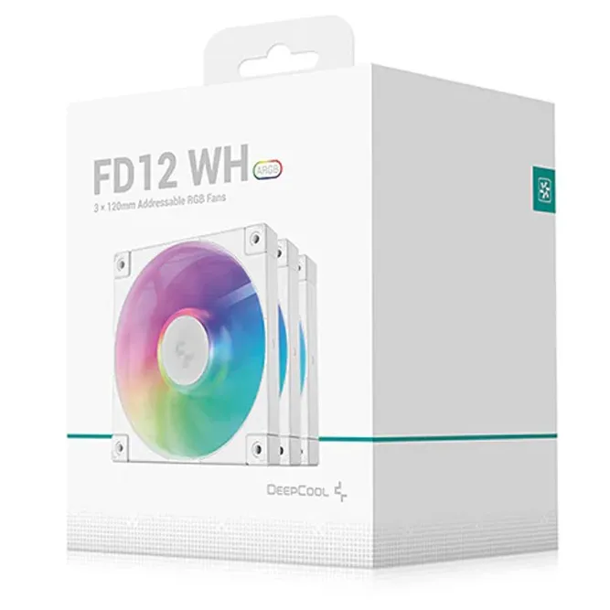 Комплект кулеров Deepcool FD12 ARGB WH-3 в1