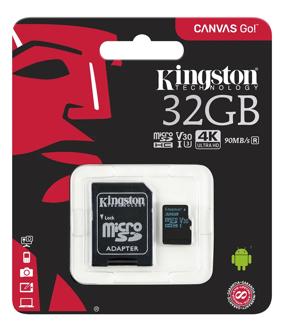 Карта памяти microSDHC 32GB Kingston Canvas Go SDCG2/32GB