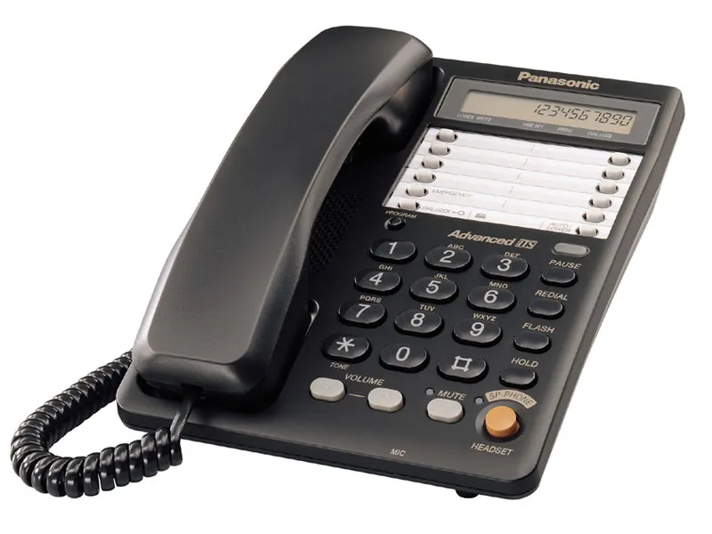 Телефон проводной Panasonic KX-TS2365CAB черный