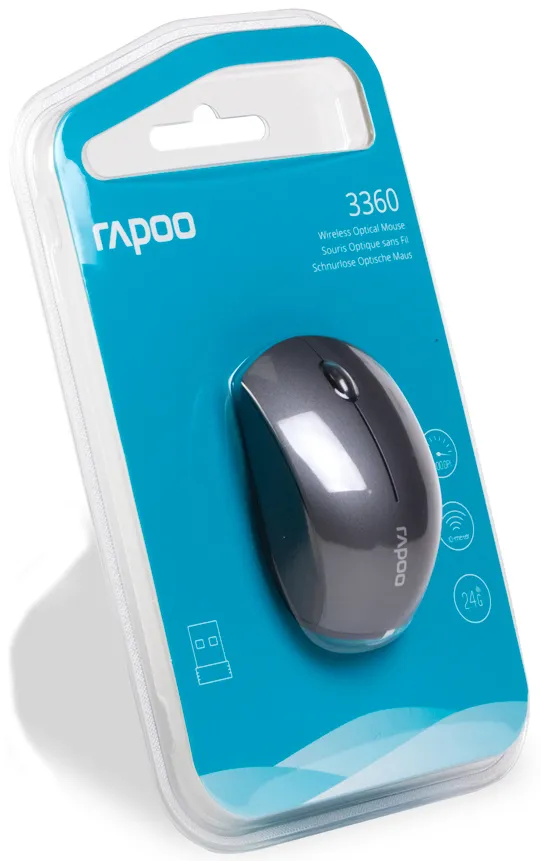 Компьютерная мышь беспроводная Rapoo 3360 Серый