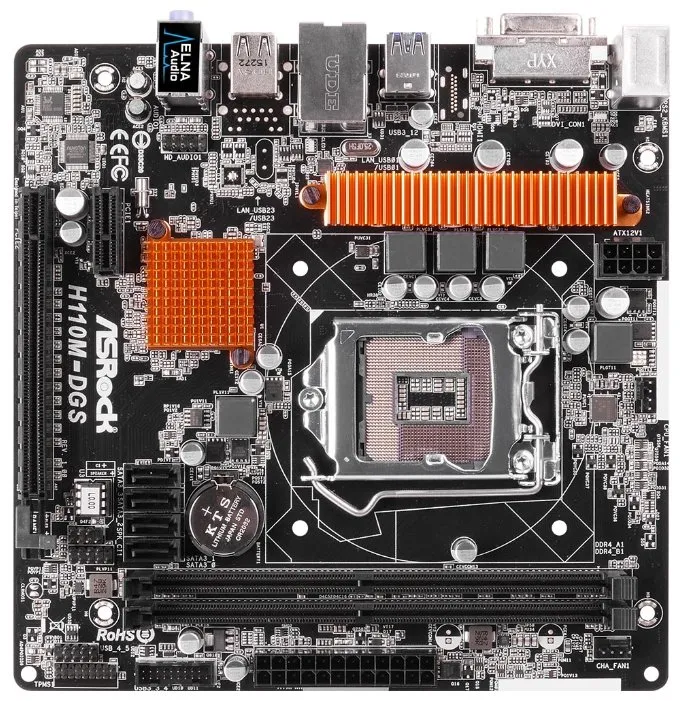 Материнская плата ASRock H110M-DGS