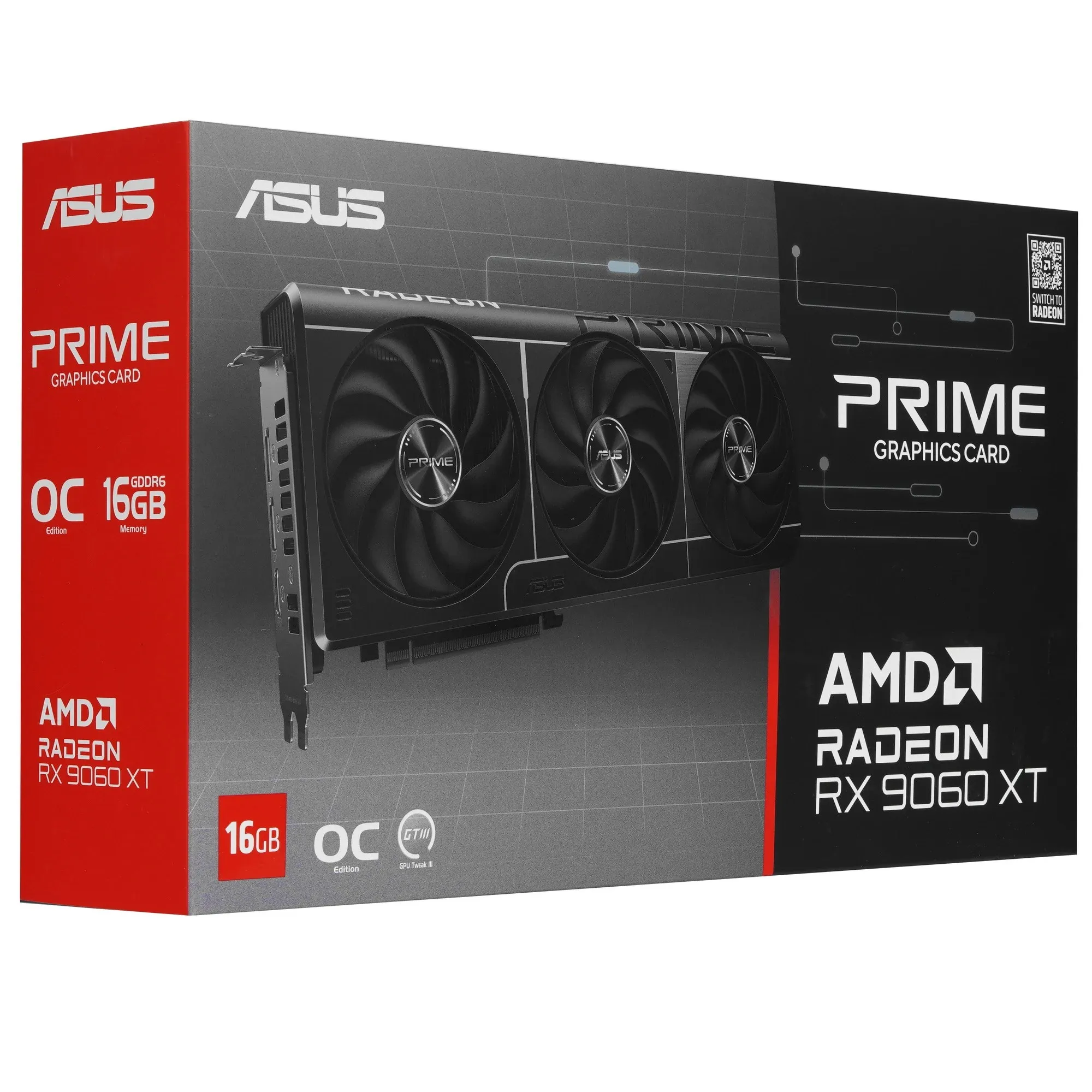 Видеокарта 16GB ASUS PRIME-RX9060XT-O16G