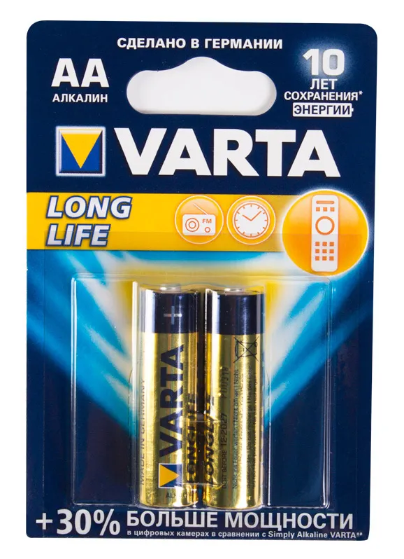 Батарейка VARTA LR6 Longlife 2шт