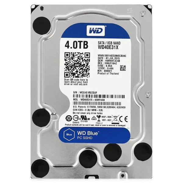 Жесткий диск 4Тb + 8Gb WD Blue SSHD WD40E31X