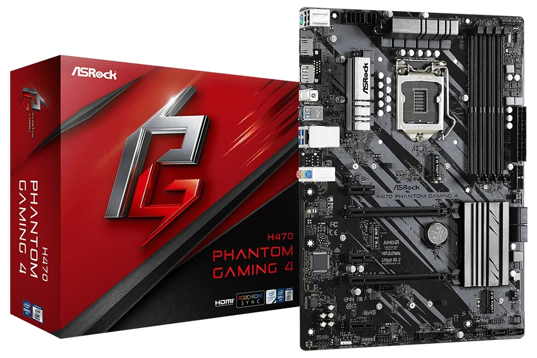 Материнская плата ASRock H470 Phantom Gaming 4
