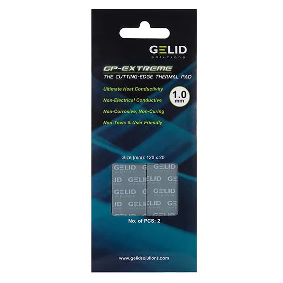 Термопрокладка Gelid GP-Extreme 120x20x1mm 2.8g/cm3 (2шт/уп)