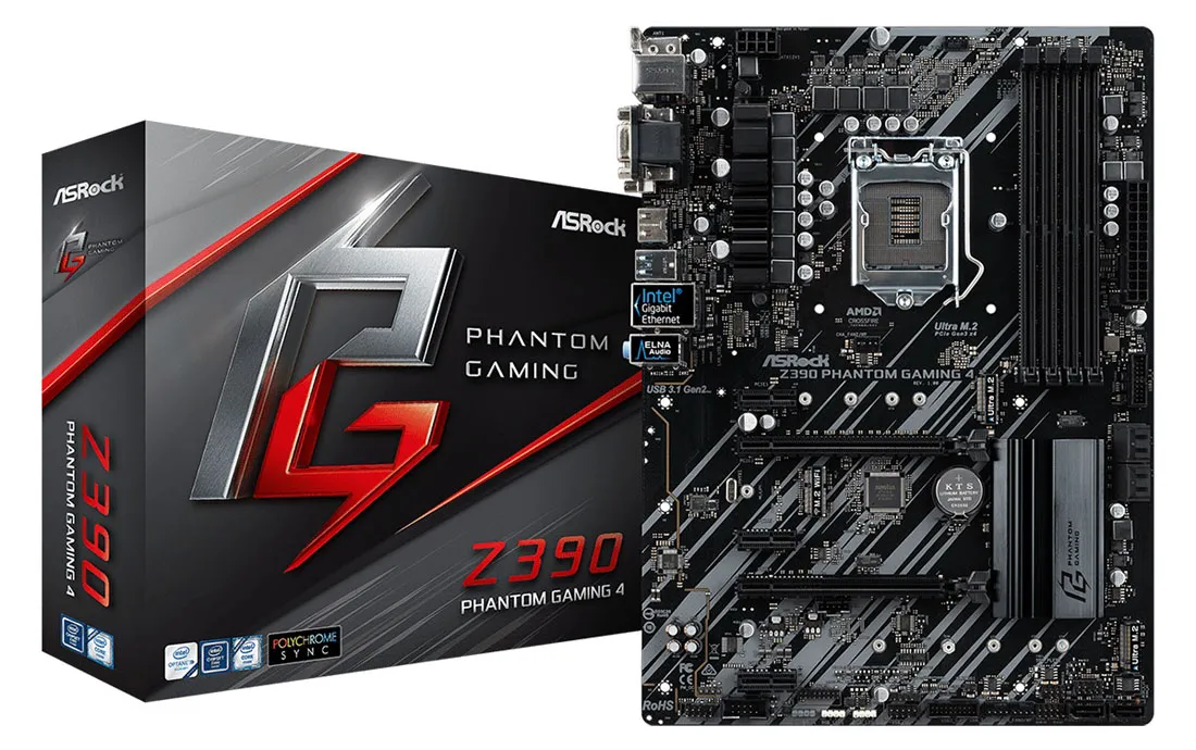 Геймерская Материнская плата ASRock Z390 PHANTOM GAMING 4