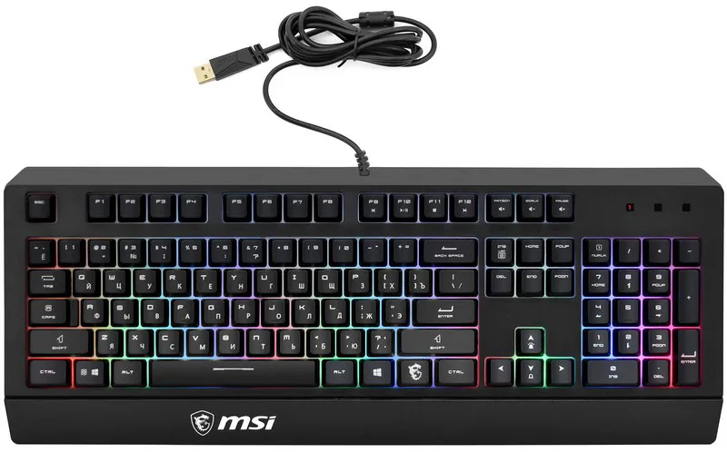 Клавиатура USB MSI Vigor GK20 RGB Black