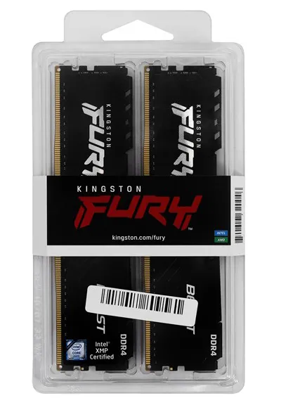 Оперативная память 16 GB kit Kingston Fury Beast KF430C15BBK2/16