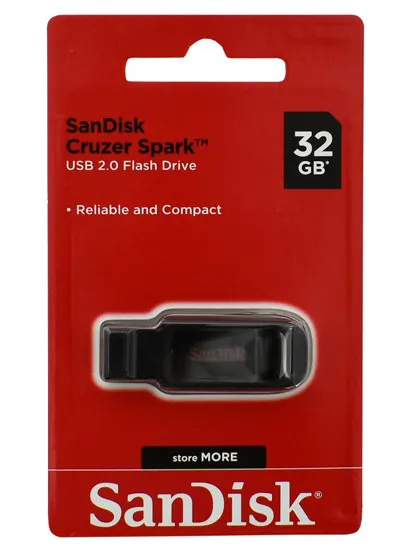 USB флешка 32GB SanDisk Cruzer Spark [SDCZ61-032G-G35] USB 2.0 black-red