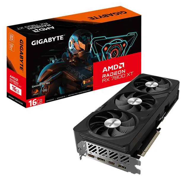 Видеокарта 16Gb Gigabyte RX 7800 XT GAMING OC 16G GV-R78XTGAMING OC-16GD
