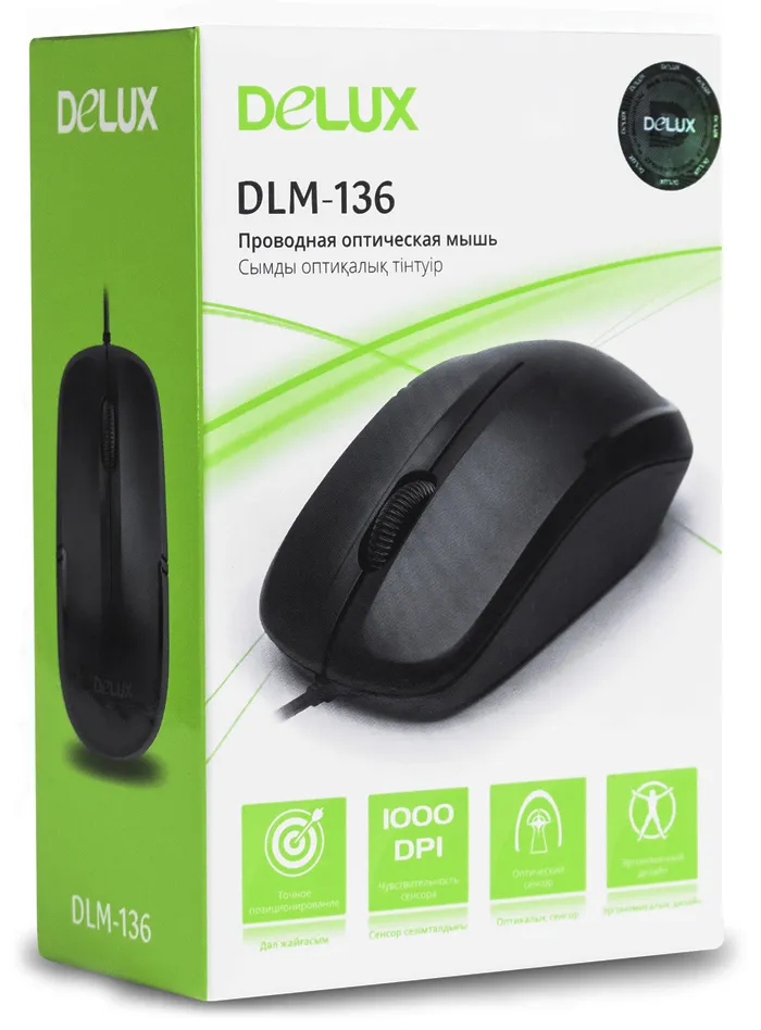 Компьютерная мышь Delux DLM-136OUB