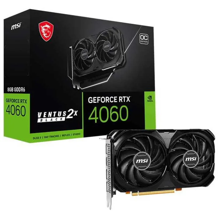 Видеокарта 8Gb MSI RTX 4060 VENTUS 2X BLACK 8G OC