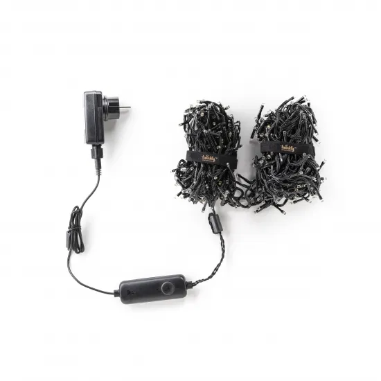 Гирлянда Twinkly Cluster AWW 400, 6 meter long, Gen II, IP44, black wire