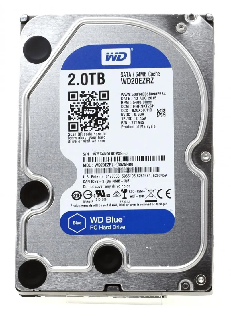 Жесткий диск 2000ГБ WD Blue WD20EZRZ