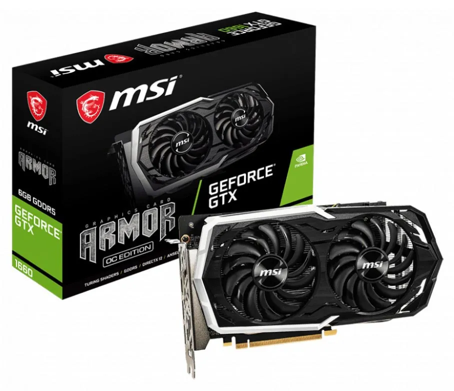 Видеокарта 6Gb MSI GTX 1660 ARMOR OC