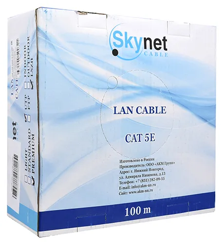 Кабель сетевой UTP SkyNet CSP-UTP-LSZH-4-CU/100