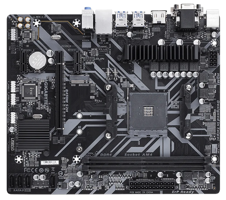 Материнская плата Gigabyte B450M S2H